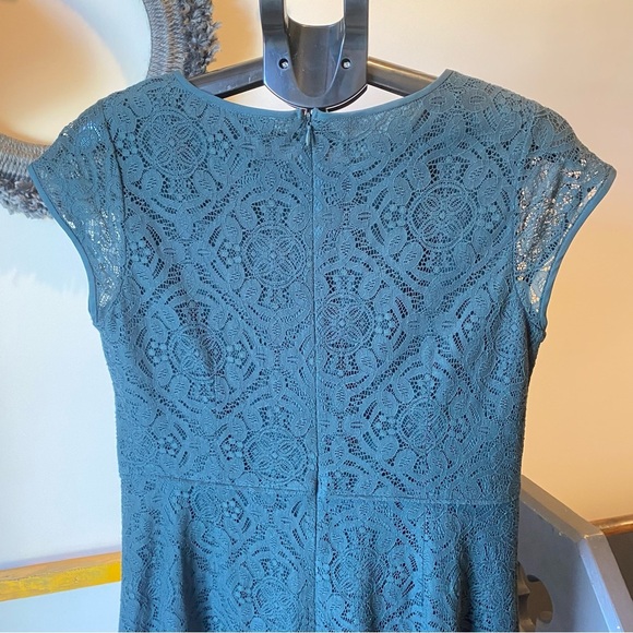 LOFT Lace Dress in Teal - Picture 2 of 4